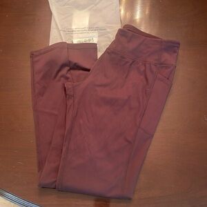 New ZERONIC leggings with pockets, brown size large.